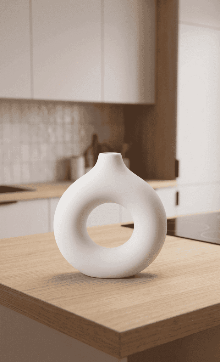 Dekoratif Oval Vazo/Obje - Görsel 3