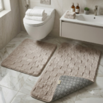 Favora Home Vizon Peluş Banyo Paspas Takımı Kaymaz Taban Klozet Seti 100x60
