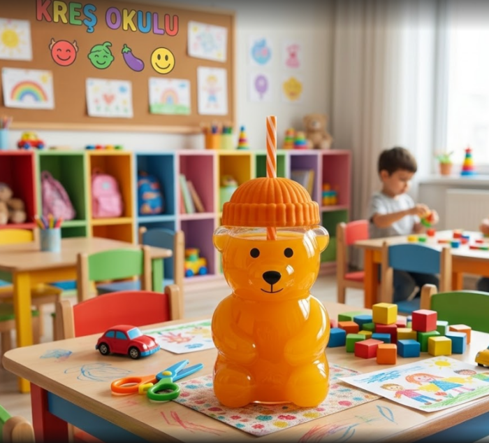 Pipetli Ayıcıklı Bardak - Görsel 4